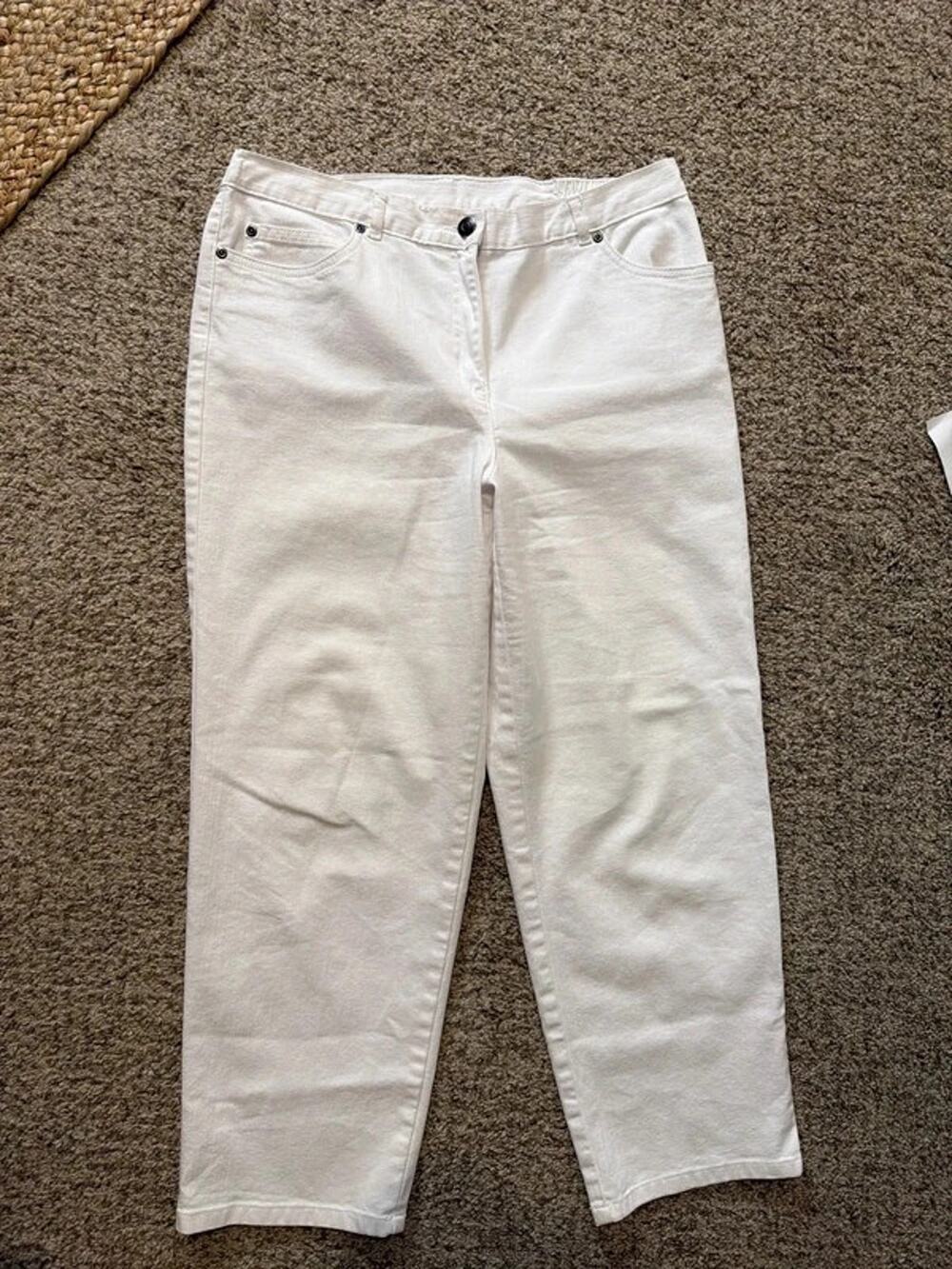Ruby Road petite 12 white denim jeans, 3510
